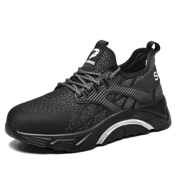 Anti-smash anti-puncture work safety shoes breathable steel toe cap 47